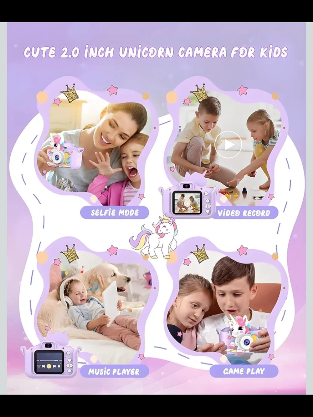 Kids Camera, AWANKOU Child Selfie Cameras 1080P Toddler Camera